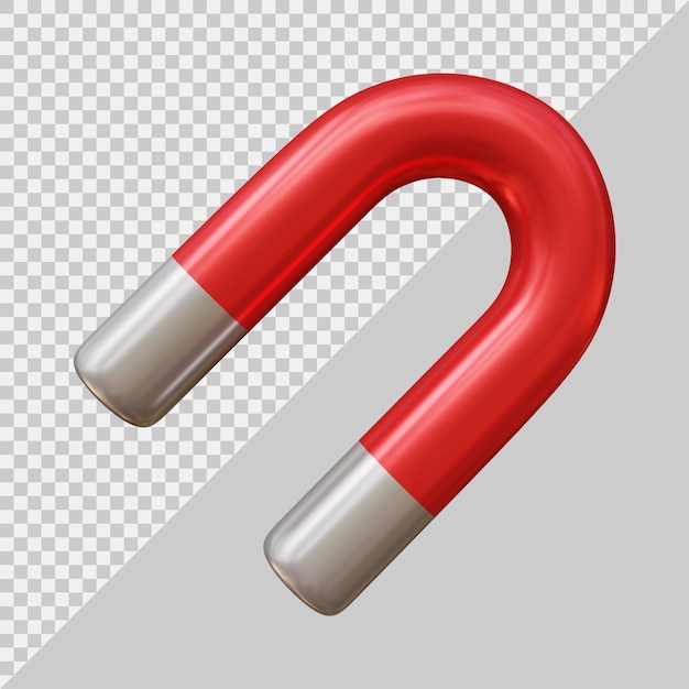 Icono de imán con estilo moderno 3d