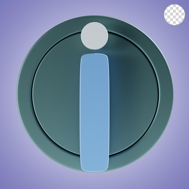 icono de información y ilustración en 3D