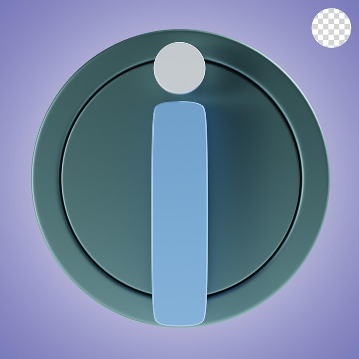 PSD icono de información y ilustración en 3d