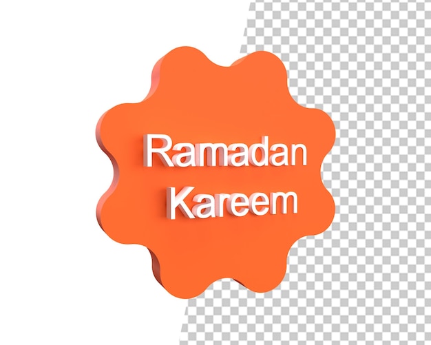 Icono de insignia de oro ramadan kareem 3d