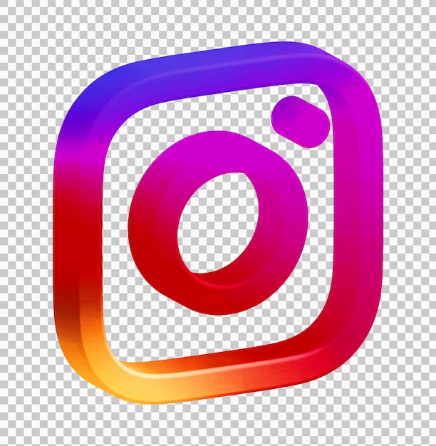 PSD icono de instagram realista 3d