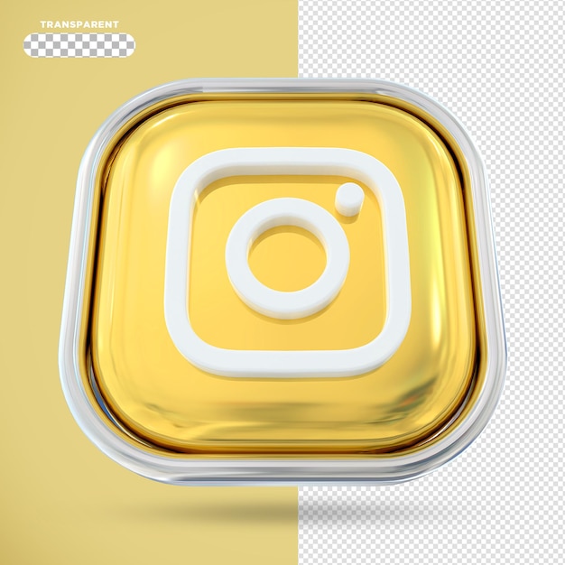 Ícono de instagram redes sociales estilos dorados