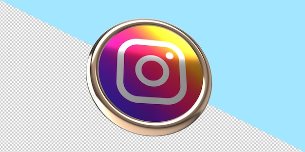 Icono de instagram de renderizado 3d