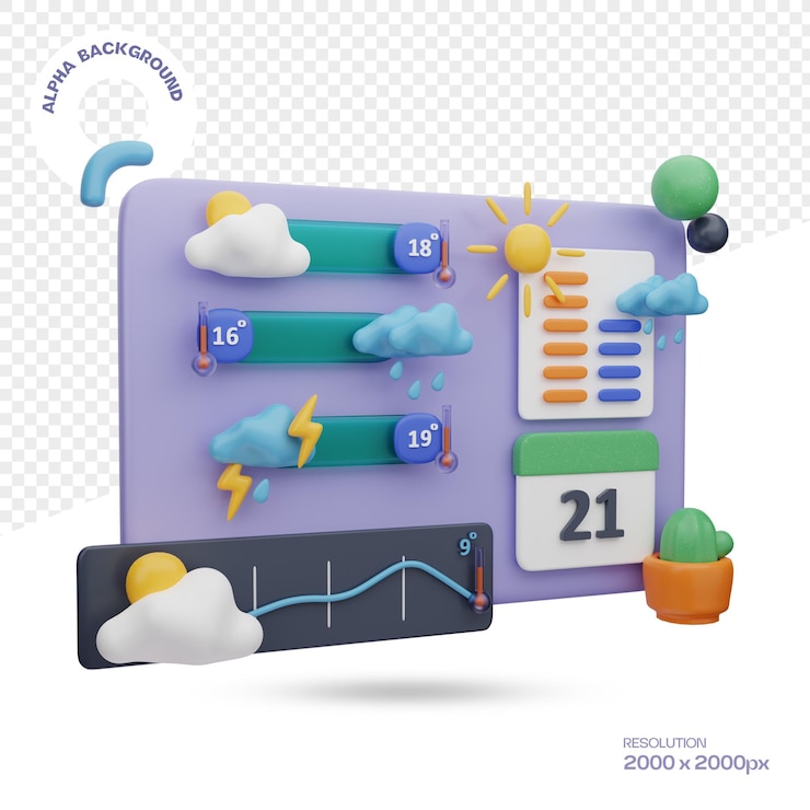 PSD el icono de la interfaz 3d del tiempo