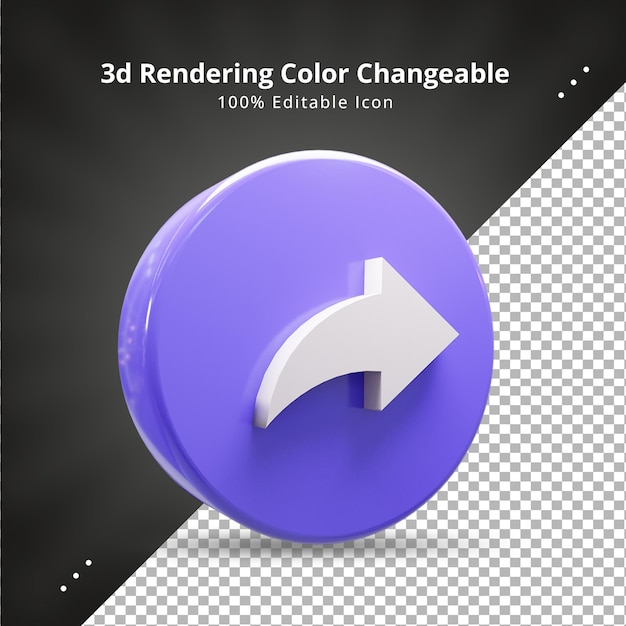 Icono de interfaz de usuario para compartir en redes sociales 3d