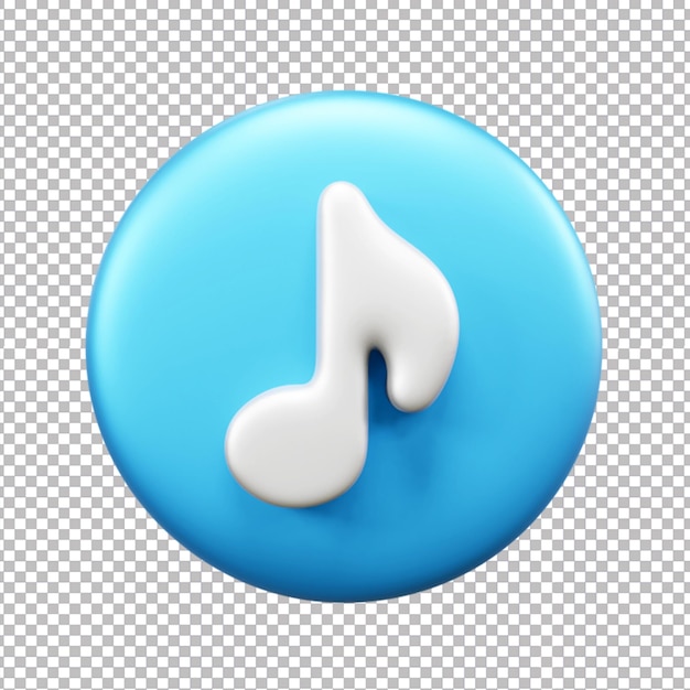 icono de interfaz de usuario de música 3d aislado