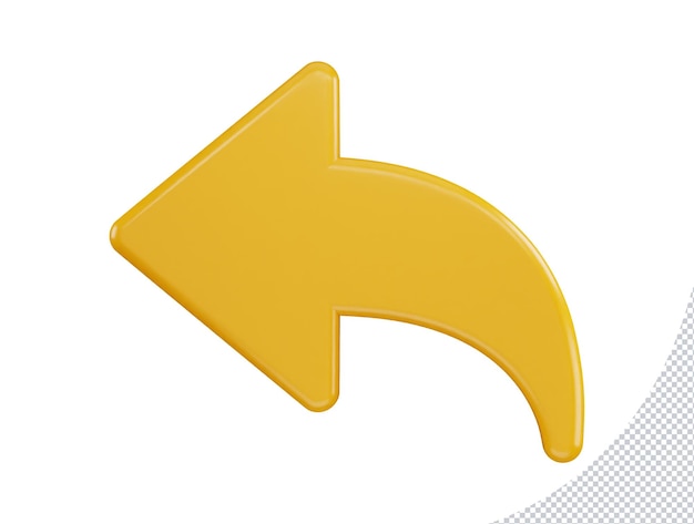 Icono izquierdo con elemento transparente de ilustración de icono de vector 3d