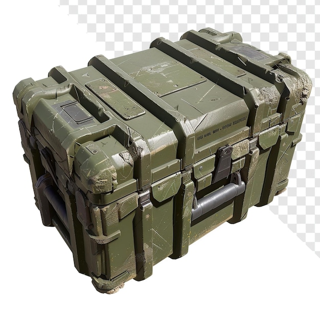 PSD icono de juego de caja de suministros militares fondo transparente