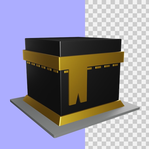 Icono de kaaba de renderizado 3d