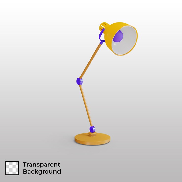PSD icono de lámpara 3d con fondo transparente