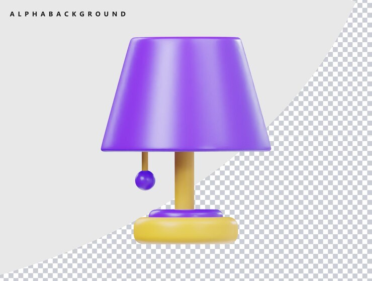 PSD el icono de la lámpara de dormir es una ilustración de renderización 3d