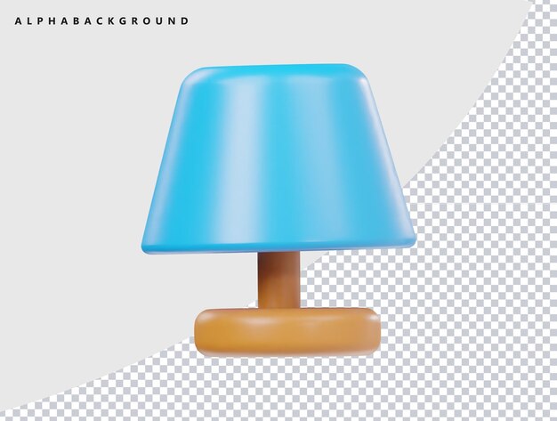 El icono de la lámpara de dormir es una ilustración de renderización 3D