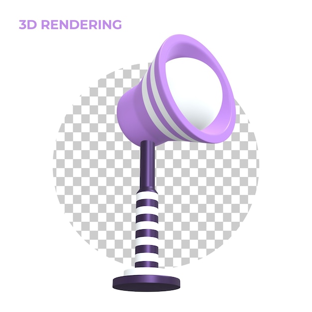 Icono de lámpara de noche de renderizado 3d psd premium