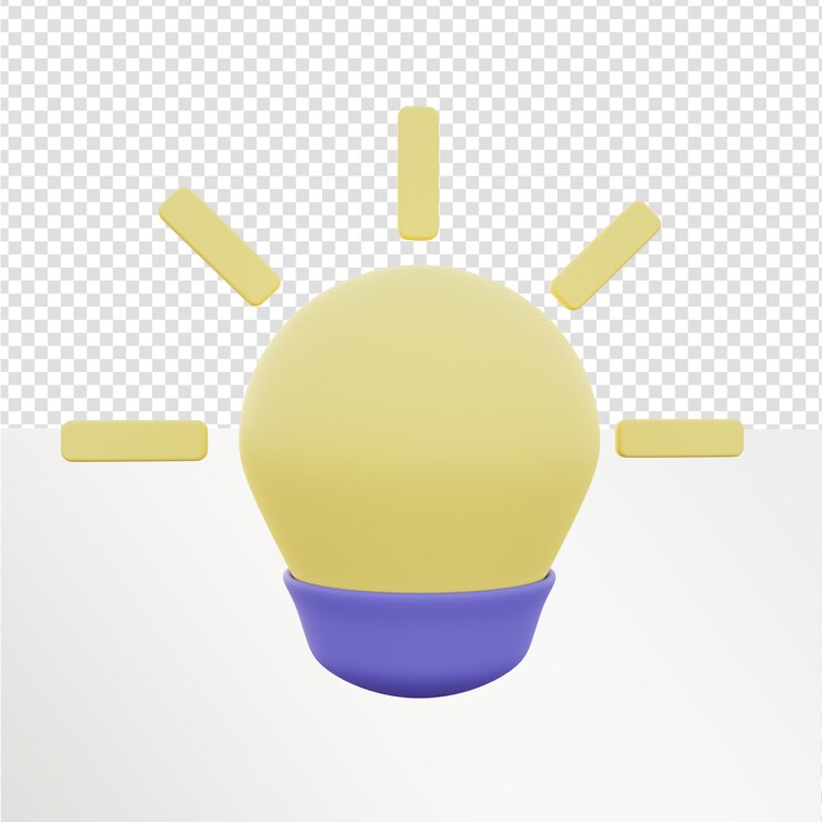 icono de la lámpara representación 3d