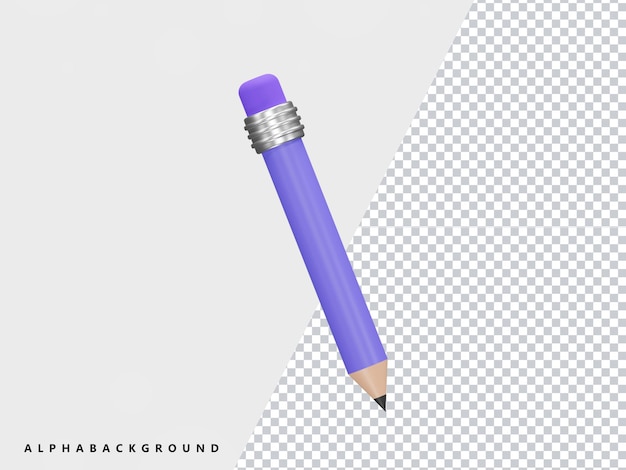 Icono de lápiz 3d transparente