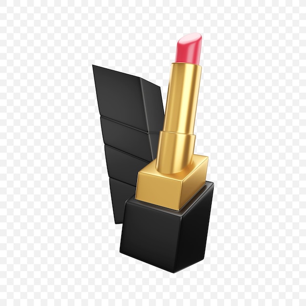 Icono de lápiz labial cosmético aislado 3d render ilustración