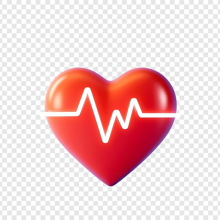 PSD icono de los latidos del corazón en 3d