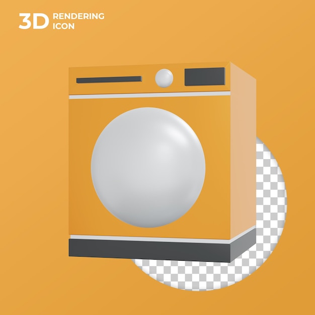 PSD icono de lavadora 3d psd premium