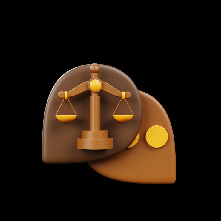 PSD icono de la ley y la justicia 3d plantilla png