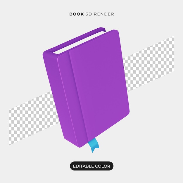 Icono de libro 3d aislado