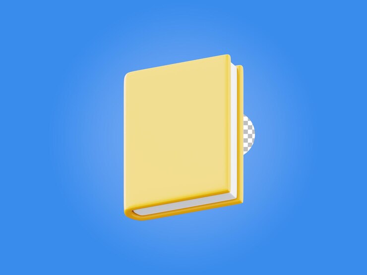 PSD icono de libro 3d de regreso a la escuela ilustración de diseño de símbolo aislado en fondo transparente