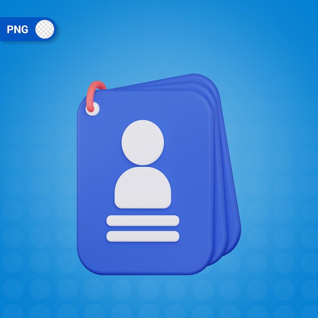 Icono de libro de contactos 3d