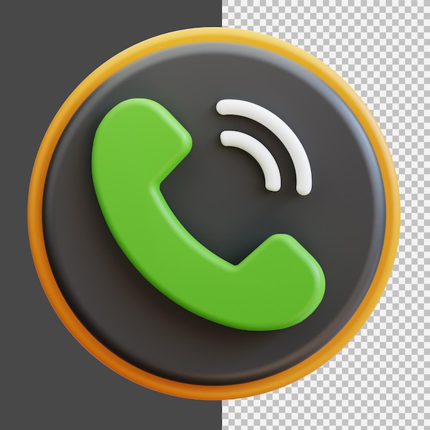 Icono de llamada telefónica en 3D