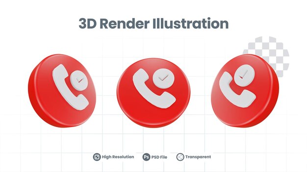 Icono de llamada verificada aprobada por ilustración 3D para promoción de redes sociales de aplicaciones móviles web