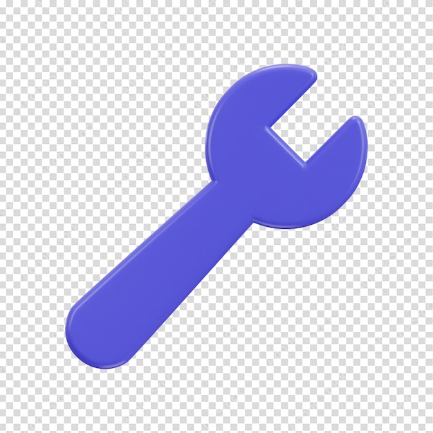 icono de llave inglesa en concepto de reparación y reparación ilustración de icono de vector 3d