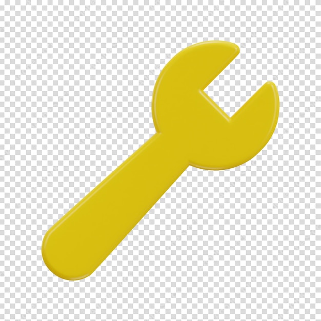 icono de llave inglesa en concepto de reparación y reparación ilustración de icono de vector 3d