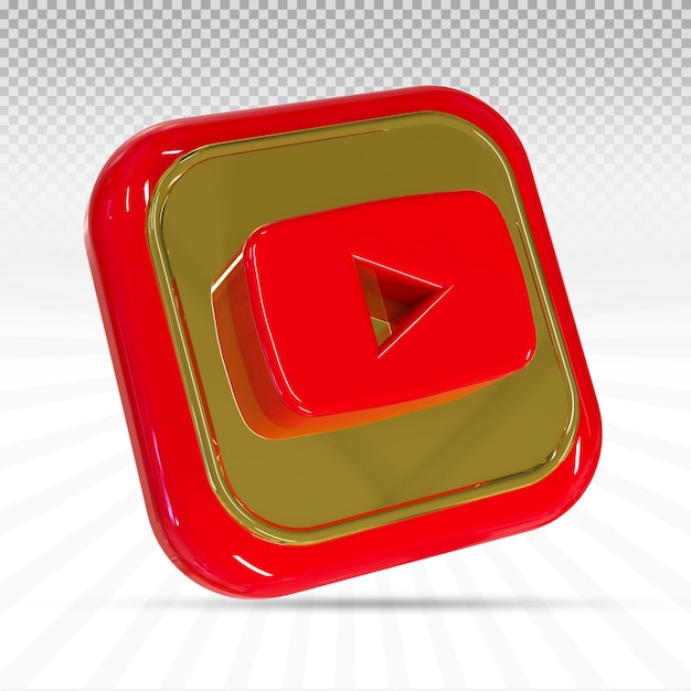 Ícono de logotipos de redes sociales de youtube en color de estilo moderno