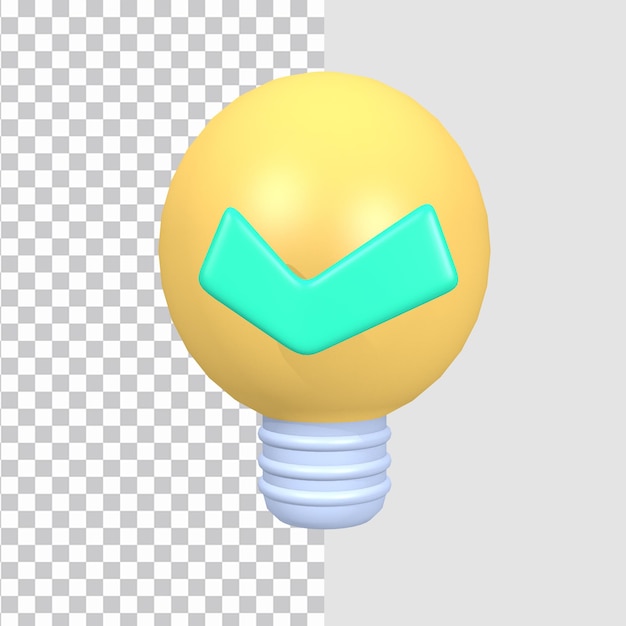 Icono de luz de marca 3d correcto de negocio