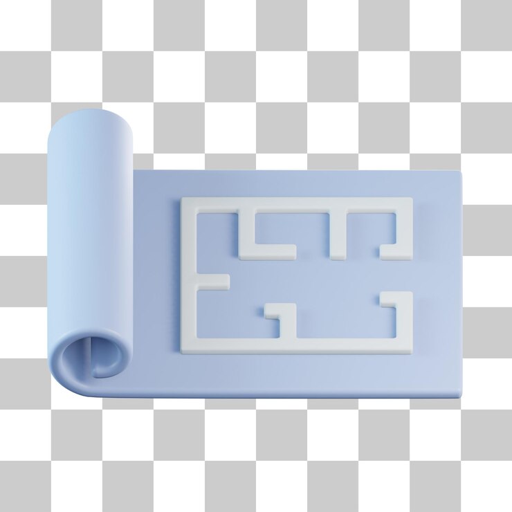 PSD icono del mapa en 3d del proyecto