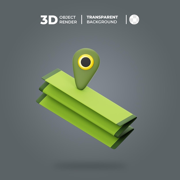 PSD icono de mapa 3d