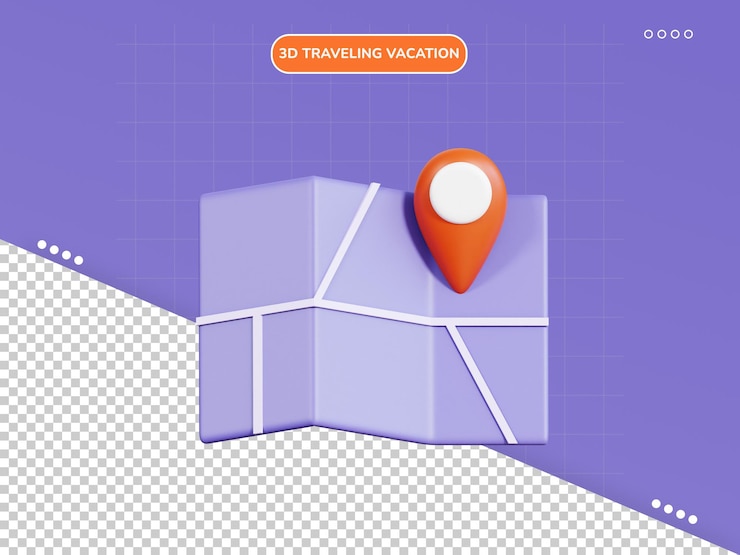 PSD icono de mapa 3d