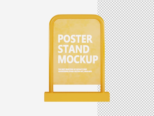 Icono de maqueta de soporte de póster ilustración de vector de representación 3d