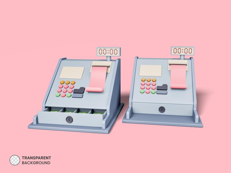 PSD icono de máquina de cajero aislado ilustración de render 3d