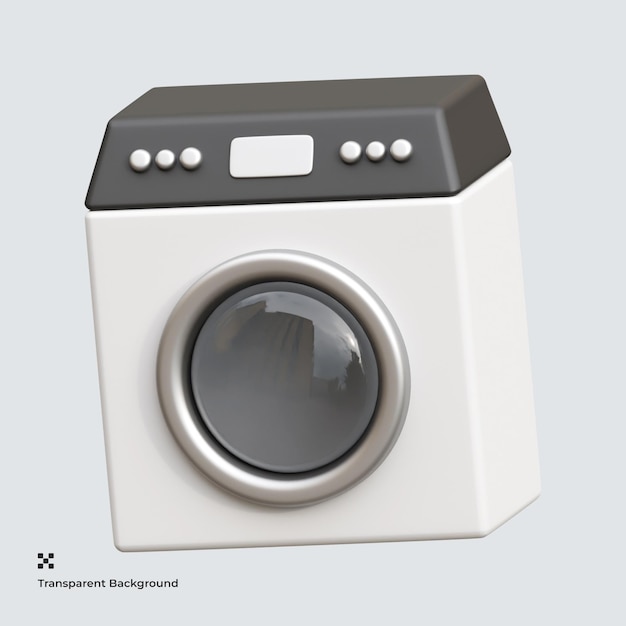 PSD icono de la máquina de lavar 3d