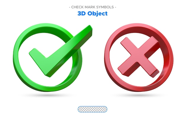 Icono de marca de verificación 3d