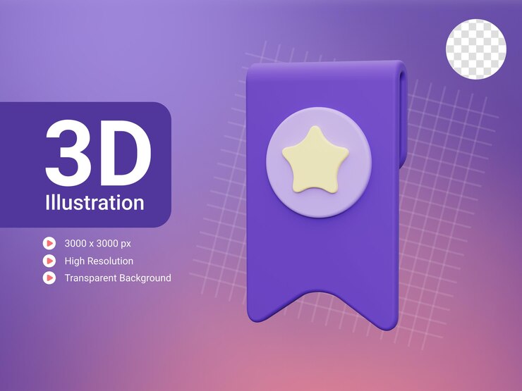Icono de marcador favorito 3D