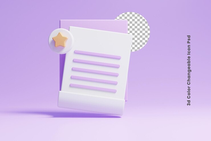 PSD icono de marcador de sitio web 3d o icono de lista de sitios web favoritos 3d o icono de lista de sitios web principales 3d