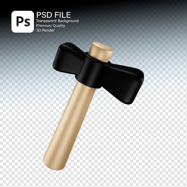 Icono de martillo de renderizado 3D