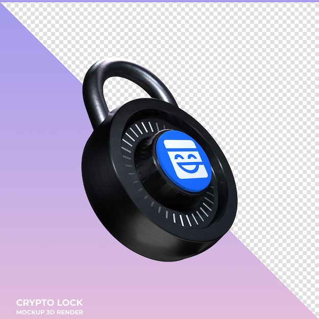 El icono de la máscara de bloqueo criptográfico de la red MASK 3D
