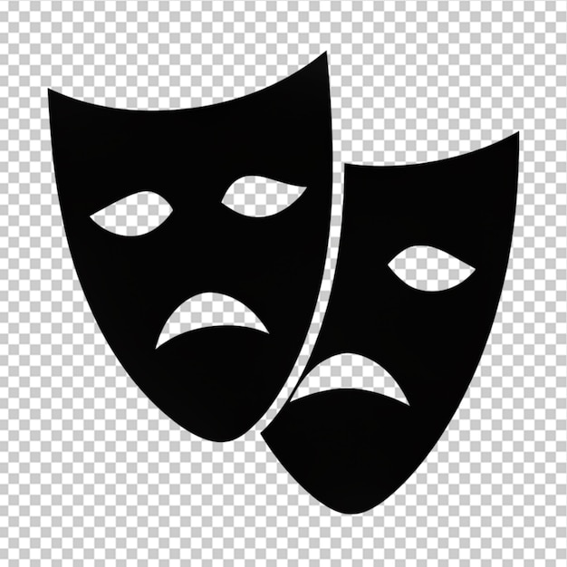 Icono de máscara de teatro vector simple mental ocupado habilidades de afrontamiento en fondo transparente