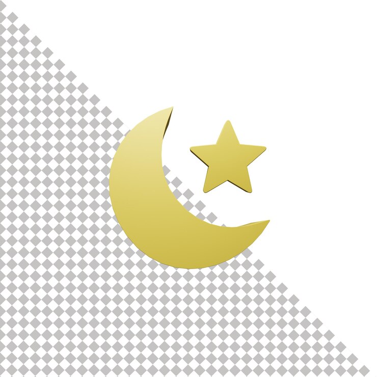 PSD icono de media luna 3d