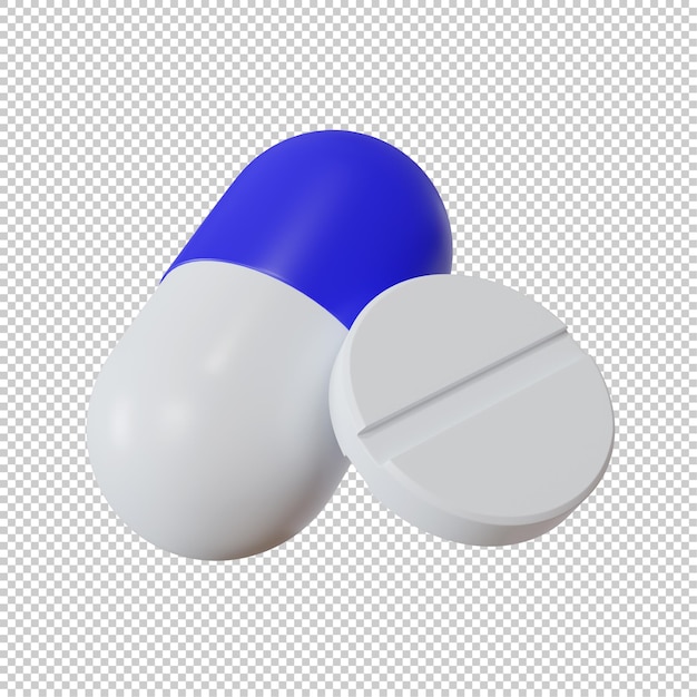 PSD icono de medicina de pastillas y tabletas 3d