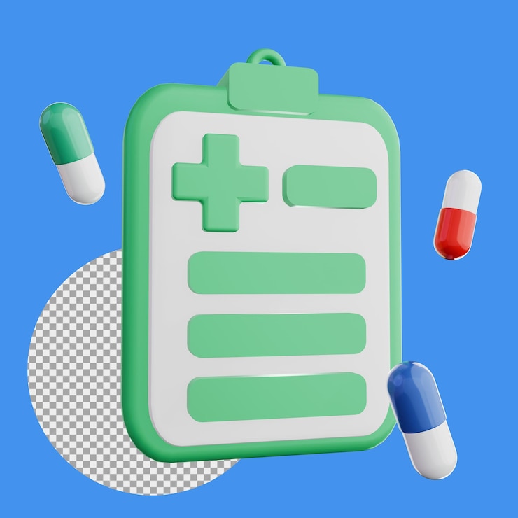 PSD icono médico 3d con diseño de plantilla psd de fondo transparente