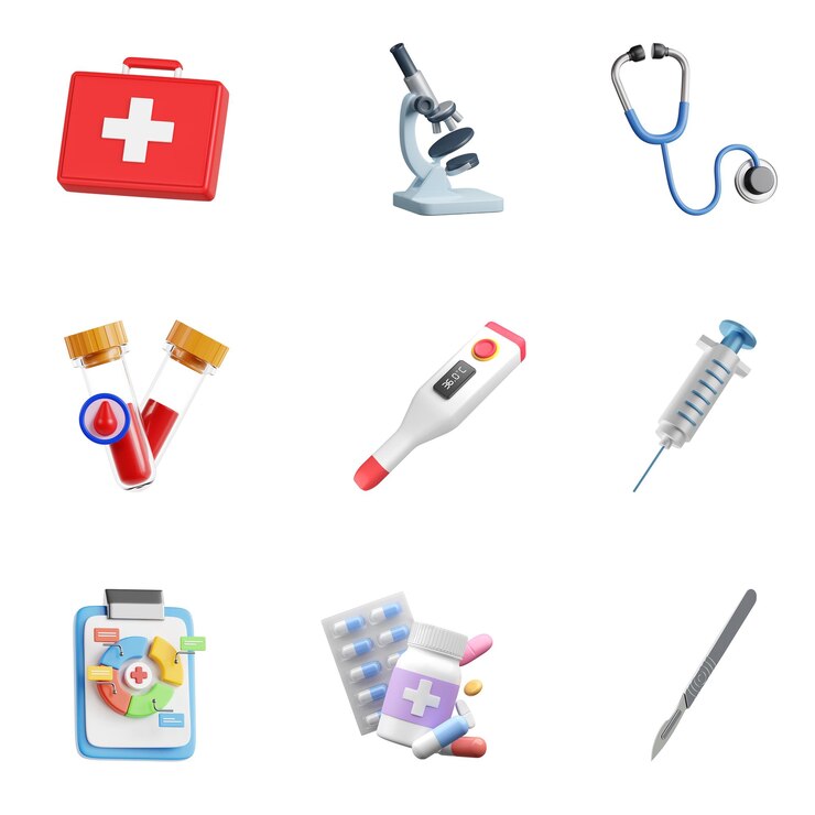 PSD icono médico en 3d