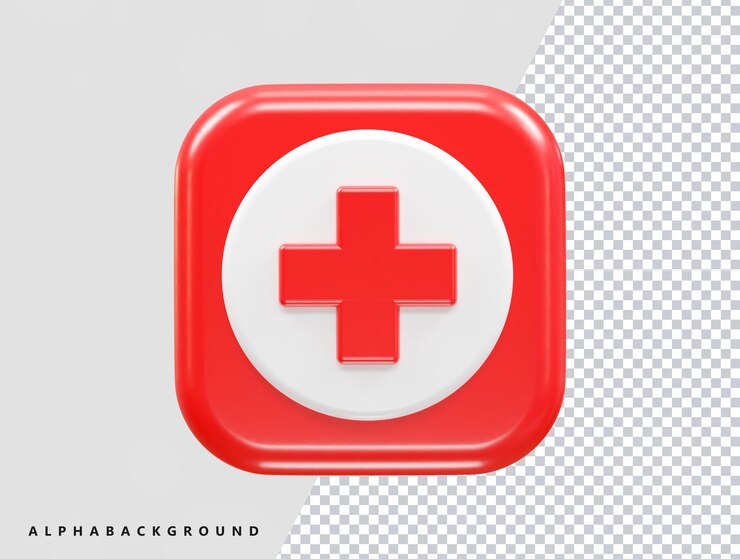 PSD icono médico representación 3d ilustración vectorial transparente