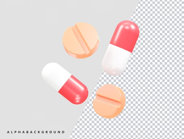 Icono médico representación 3d ilustración vectorial transparente